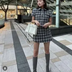 sheller シェリエ　ボックスフレアジップスカート ホワイト　S　タグ付 sheller シェリエ ボックスフレアジップスカート ホワイト S