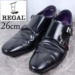 REGAL リーガル 26 革靴 ドレスシューズ ダブルモンクストラップ レザー