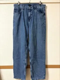UNIQLO ワイドストレートジーンズ/丈長め　インディゴカラー　ユニクロ