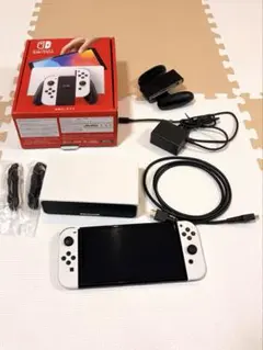 Switch本体有機EL JCホワイト付属品完備➕SDカード256GB即日発送 Switch本体有機EL JCホワイト付属品完備➕SDカード256GB即日発送