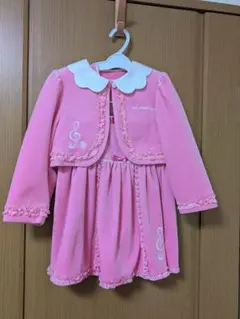 ベロア　ワンピース　ドレス　フォーマル　発表会　結婚式　100cm