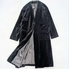 希少✨ミズイロインド ベロア ロングコート ガウンコート グリーン