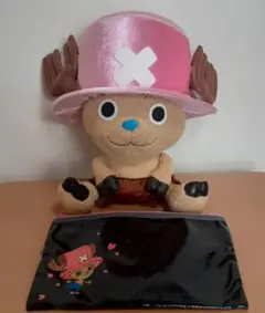 ONE PIECE チョッパー ぬいぐるみ 30cm + ビニール製ポーチ