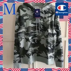 極レア 新品 チャンピオン パーカー USA メンズ 迷彩 M