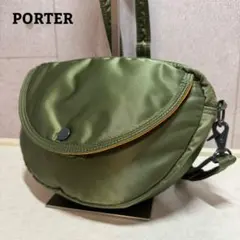 美品 廃盤品 PORTER タンカー ショルダーバッグ ハーフムーン カーキ 緑