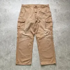 ア*ジ様 KEY ダックカーゴパンツ W39 L29 キャメル ワーク ペインタのサムネイル