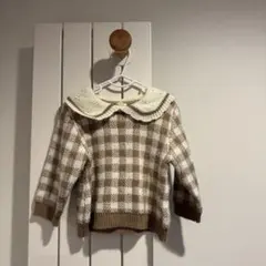 バースデイ Favon チェック柄ニット サイズ80