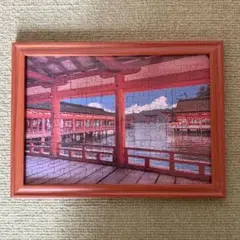 風景ジグソーパズル 木製フレーム付き　厳島神社　Japan