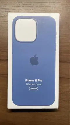 純正 開封済 未使用品 iPhone15pro シリコンケース ウィンターブルー