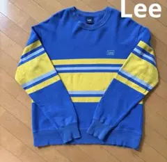 lee スウェット　トレーナー　ビックサイズ　青　黄色　ボーダー　ロゴのサムネイル