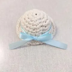 カンカン帽 チェック柄 山吹色 ペア 8cm ほわぬい 忍たま ぬい服