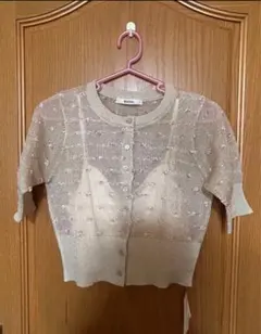 SNIDELフラワーライクシアーカーディガン　スナイデル　シアー　シースルー
