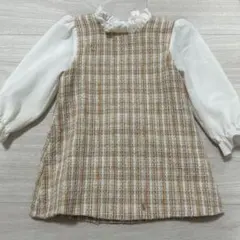 SHEIN ツイード　ワンピース　86㎝のサムネイル