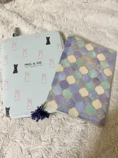 PAUL & JOE La Papeterie猫柄ポーチ ＋　メモ帳カバー