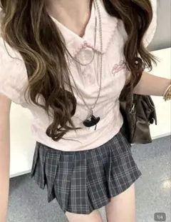shein ブラウス ポロシャツ風 トップス XL