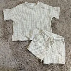 H&M＊ワッフル素材 セットアップ 90