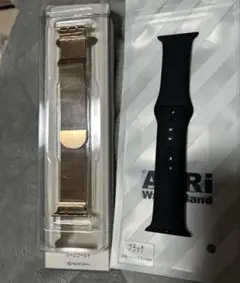Apple Watch バンド　38/40/41mm ブラック　ローズゴールド