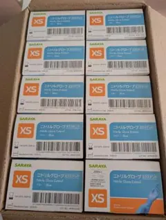 ⭐︎メルカリ最安値⭐︎SARAYA ニトリルグローブ Sサイズ 10箱セット