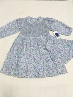 新品QE question everything 花柄 スモッキング ワンピース