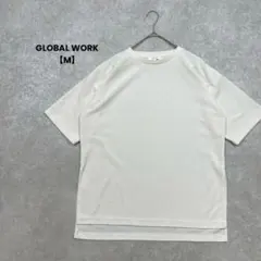 a1914＊GLOBAL WORK オーバーサイズ半袖Tシャツ　ホワイト【M】