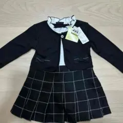 フリル襟付きチェックワンピース 130cm