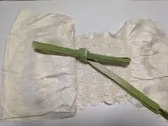 白の帯揚げ、帯締めのセット　H24ー576
