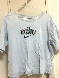 Nike 水色 Tシャツ 花柄