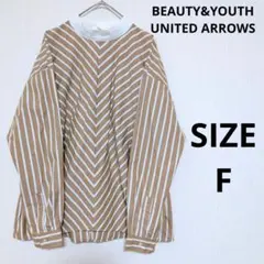 BEAUTY&YOUTH コットンストライプ クレリックプルオーバー シャツ