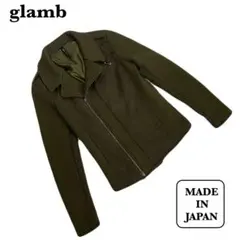 glamb グラム ウール × ニット コンビ 切替 ダブルライダースジャケットのサムネイル