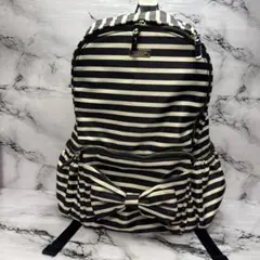 (美品)大人気、ケイトスペード、リュック、丈夫なナイロン地、大容量、A-4可、金