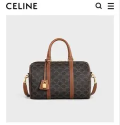 CELINE/ラージボストン / トリオンフキャンバス＆カーフスキン - メルカリ