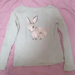 ジンボリー　子供用　長袖トップス　ミント　うさぎ　10