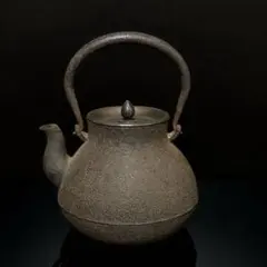 龍文堂 安之助系 茶蕾摘七宝座 鉄瓶 煎茶 茶道具