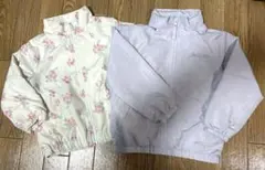 フラワープリントジャケット(100),薄紫ジャケット(110)