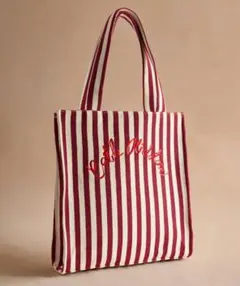 Cath Kidston ラージ ブックバッグ Cherry Stripe