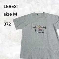 LEBEST Cozumel 刺繍 Tシャツ グレー Mサイズ　半袖　シンプルのサムネイル