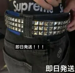 黒色　sk8 スケーター　y2k スタッツベルト　bigboy supreme