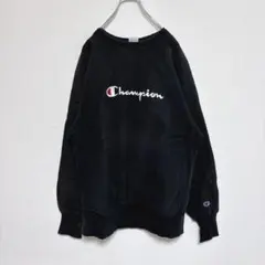 90s リバースウィーブ　チャンピオン　ブラック　フェード　Lサイズ