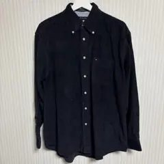 E5444 トミーヒルフィガー ネイビー コーデュロイ ボタンダウン シャツ M