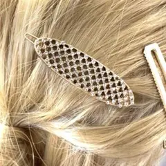 ☆✴︎特価ヘアピンコーナー674キラキラストーン付メタルレースボールピンビジュー