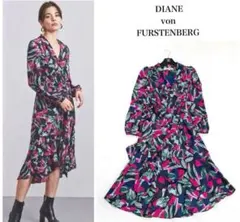 近年　ダイアンフォンファステンバーグ ラップドレス ワンピース 総柄　ビームス