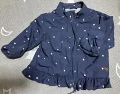 ネイビー ハート柄 ジャケット 80cm