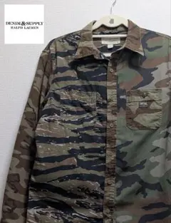 希少☆デニム＆サプライ ラルフローレン カモフラ クレイジーパターン シャツ M