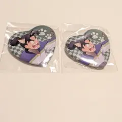 潮江文次郎 忍たま乱太郎 ナンジャタウン ハート型缶バッジ 軍師 2点