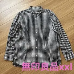 無印良品mujiギンガムチェックシャツxxl