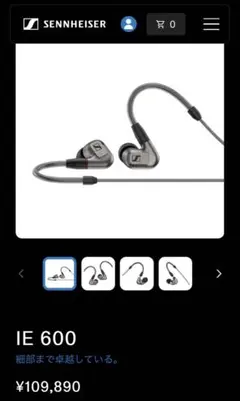 美品 SENNHEISER ゼンハイザー IE600 動作確認完動品 付属品完備