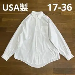 USA製 ブルックスブラザーズ コットンシャツ 17-36 白 無地
