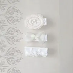 【handmade】natural white✨ヘアクリップ セット