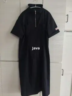 美品　Java　ワンピース　ハーフジップ