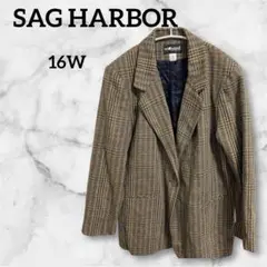 SAG HARBOR チェック柄ジャケット 16W